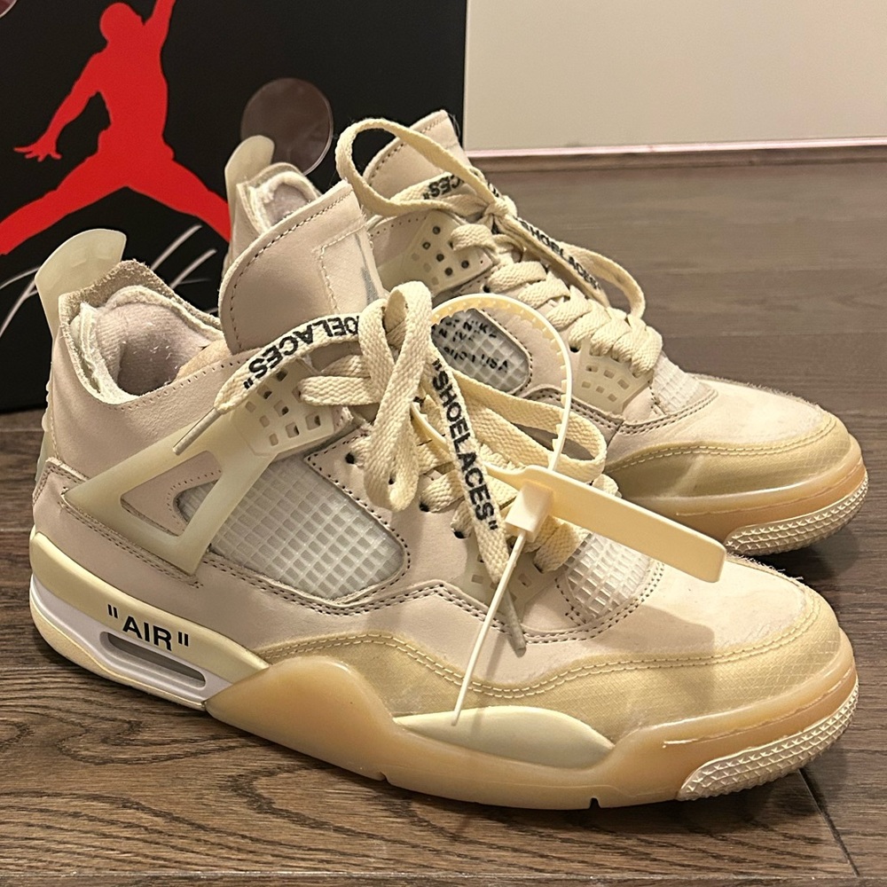 Cream High-Top Sneakers - Picture 2 of 2